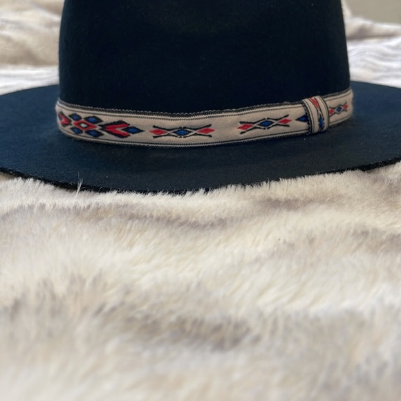 Boho Ribbon Wide Brim Floppy Hat - Picture 5 of 7